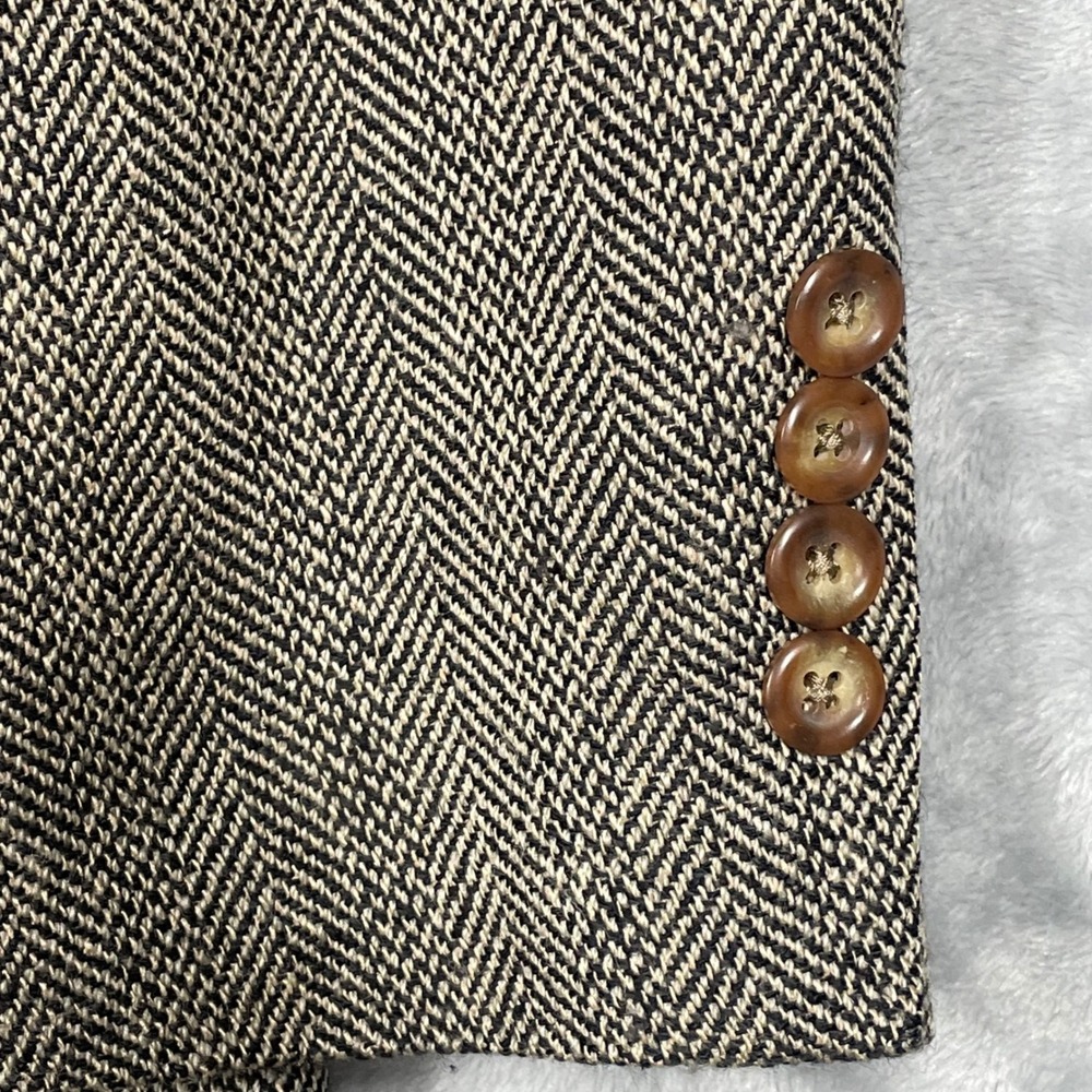 Polo University Club Ralph Lauren Herringbone Wool Blazer Brown British Isles